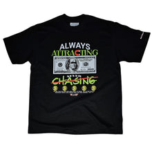 Load image into Gallery viewer, B-VOY &#39;Attract Never Chase Premium Cotton T-Shirt Black