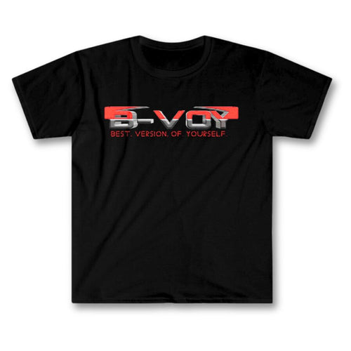 B-VOY Classic Premium Cotton T-Shirt Red Logo